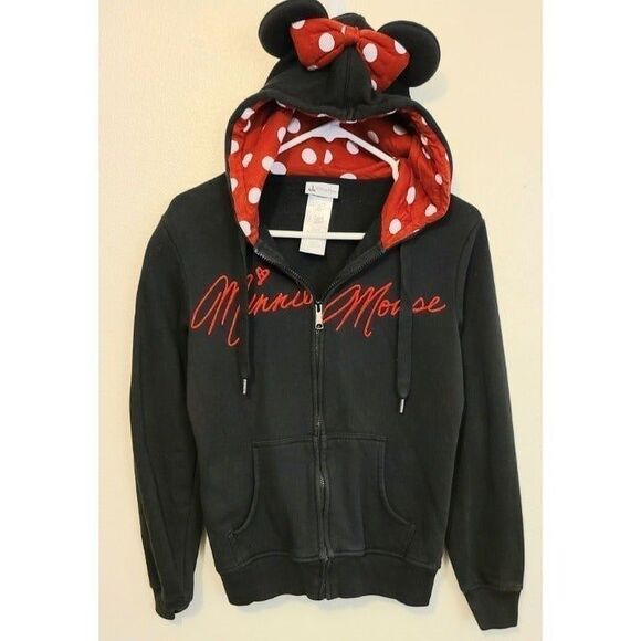 Disney Tops - Disneyland Parks limited Edt. Hooded Sweatshirt collectors Minnie Mouse Ears MED